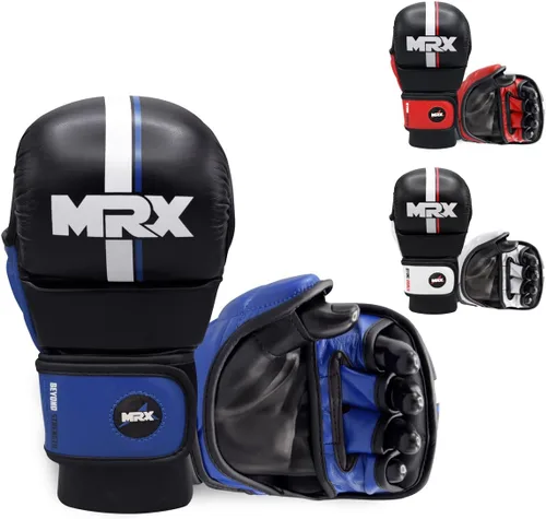 MMA Sparring Pro - Guantes con palma ventilada abierta, guantes de artes marciales adecuados para hombres y mujeres, lucha contra jaula de kara,