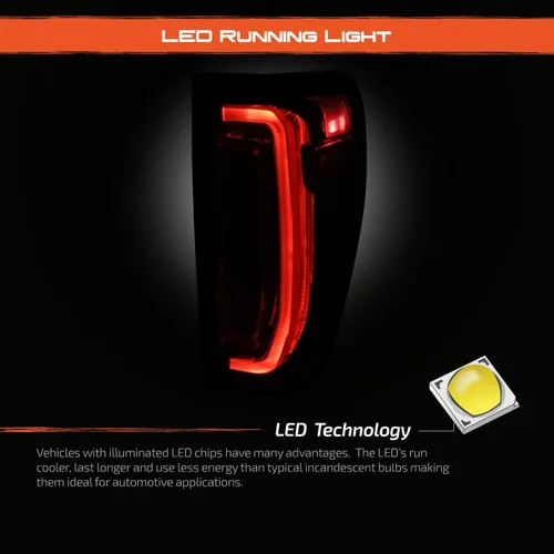 Miniatura 3 de AKKON - Compatible con GMC Sierra 19-24 1500/2500 2019-2024 [LED completo] Luz trasera sin lámpara de firma estilo OE lado izquierdo del conductor