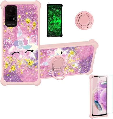 Miniatura 99 de jioeuinly JSF-DJS - Funda compatible con Nothing Phone 2a con protector de pantalla de vidrio templado, policarbonato duro + silicona suave, soporte