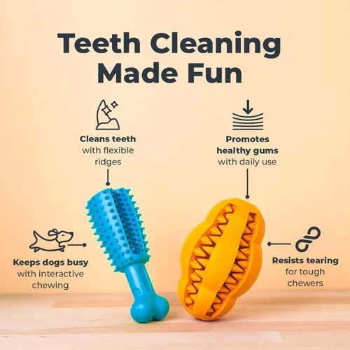 Miniatura 2 de Oxyfresh Juguete dental para masticar para perros, el mejor juguete de limpieza de dientes de perro, un simple juguete de mordida y cepillo que