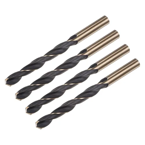Miniatura 22 de uxcell Brocas Jobber de 0.118 in (0,118 pulgadas) de nitruro negro y oro recubierto de titanio M2 de alta velocidad (HSS) Brocas helicoidales