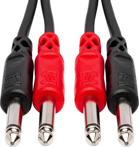 Miniatura 2 de Hosa CPP-201 Dual 14" TS a Dual 14" TS Cable de interconexión estéreo 14" 3.3 ft