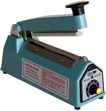 JORESTECH Sellador manual de bolsas de impulso de 4 "/ 100 mm, carcasa resistente y transformador de cobre con kit de reparación de 110 voltios