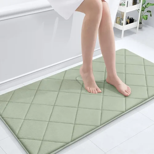 Miniatura 228 de OLANLY Tapete de baño de espuma viscoelástica de 24 x 16 pulgadas, ultra suave y absorbente, lavable a máquina, cómodo tapete de baño para suelo