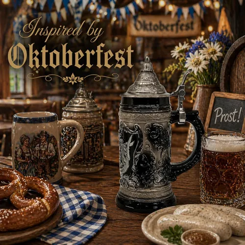 Miniatura 3 de Essence of Europe Gifts OktoberfestHaus - Taza de cerveza alemana de Adler (águila) de 0.6 litros, jarras de cerveza para hombre, cerveza
