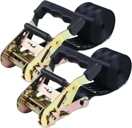 Miniatura 8 de Correas de amarre de trinquete sin fin, paquete de 2 correas de carga de 1 pulgada x 8 pies, resistentes para motocicletas, remolques, kayak