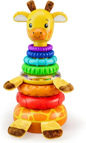 Move2Play, juguete de apilamiento, incluye 7 anillos únicos, desarrollo Montessori, juguete para bebé, regalo para niños y niñas de 1 año, edades