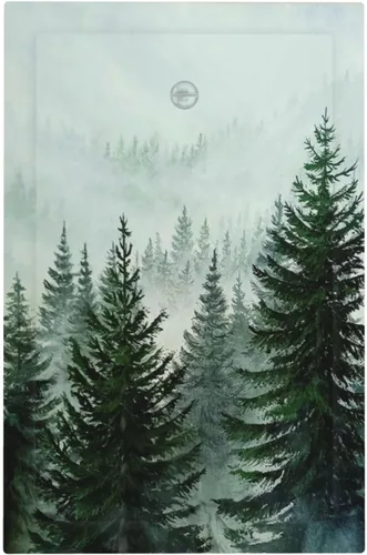 Miniatura 30 de Cubiertas de Tomacorrientes con Paisaje Brumoso de Pinos del Bosque Naturaleza 1 Gang Dúplex Placa Frontal de Receptáculo Eléctrico Cubierta
