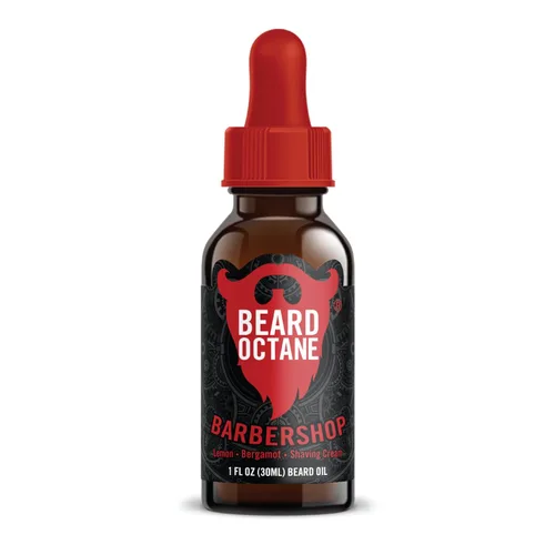 Miniatura 2 de Beard Octane Aceite para barba para hombres – Barbería (Barbershop Colonia) – Suaviza y acondiciona las barbas secas con argán y jojoba – 1 oz