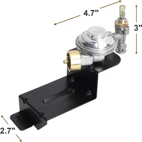 Miniatura 2 de Outspark 80477 Regulador de válvula de parrilla de gas para parrilla de gas Weber Q100 Q120, piezas de repuesto de regulador de parrilla para Weber