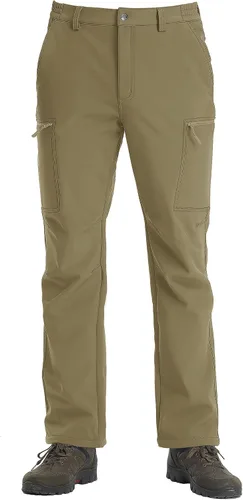 Miniatura 2 de TACVASEN Pantalones de senderismo para hombre, con forro polar, pantalones de trabajo cargo con 5 bolsillos para pesca, campamento y viajes