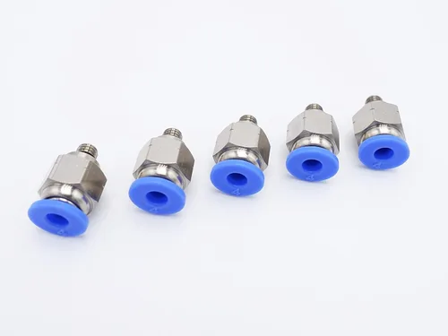 Miniatura 40 de Accesorio de conexión de empuje 5/32" Tubo OD x 10-32 UNF rosca macho, Conectores neumáticos de aire y agua de empuje rápido rectos para macho