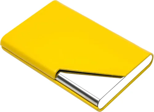 Miniatura 9 de Padike Soporte para tarjetas de visita, funda de cuero mejorada, tarjetero de bolsillo para hombres o mujeres, soporte delgado de metal para Y-BU