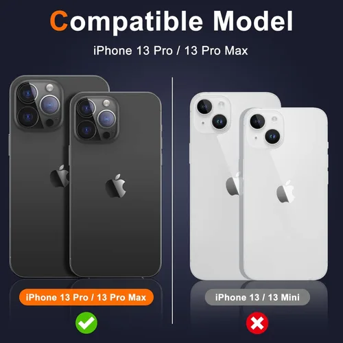 Miniatura 2 de UniqueMe - Protector de lente de cámara compatible con iPhone 13 Pro de 6.1 pulgadas / 13 Pro Max de 6.7 pulgadas, [compatible con fundas]