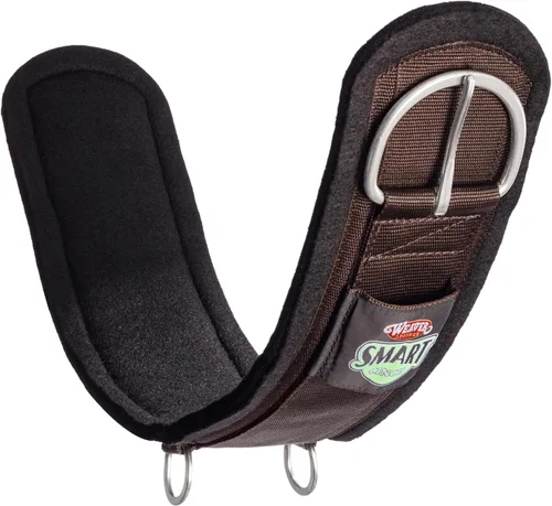 Miniatura 4 de Weaver Leather Cincha inteligente recta forrada de felpa marrón, 81 cm