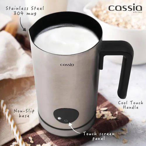 Miniatura 4 de Cassia Espumador de leche eléctrico con funciones 5 en 1 - Espuma fría y caliente, chocolate y calentador de leche - 550W, control digital