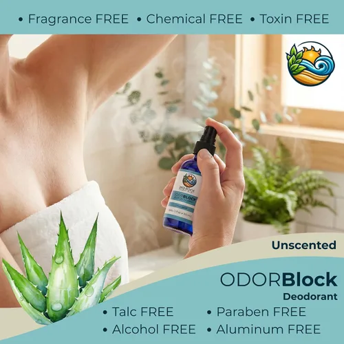 Miniatura 4 de 3rd Rock Essentials ODORBlock Desodorante corporal sin perfume Desodorante invisible sin aluminio no tóxico Cuidado personal totalmente natural