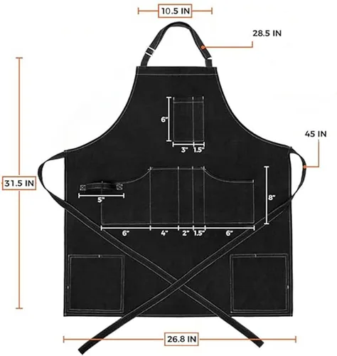 Miniatura 2 de Delantales artísticos para pintar cerámica, delantales de cocina para hombre y mujer, delantales de cocina para cocina, restaurante, barbacoa