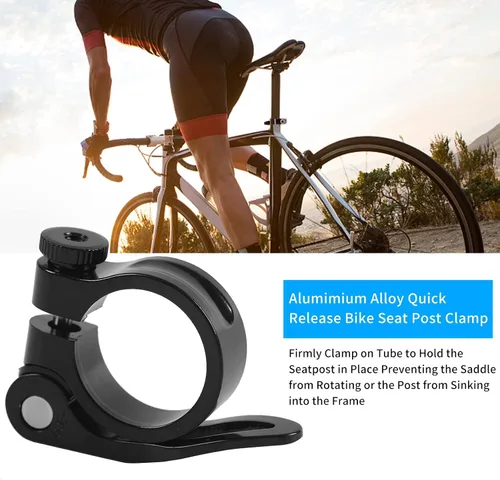 Miniatura 5 de NUWAB Abrazadera de poste de asiento de bicicleta premium, collar de tija de sillín de liberación rápida para bicicleta con aleación de aluminio