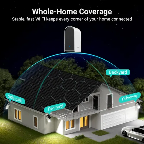 Miniatura 9 de Cámaras de seguridad ANSQUE inalámbricas para exteriores del hogar, kit de 4 cámaras, sin tarifas de suscripción, alimentadas por energía solar