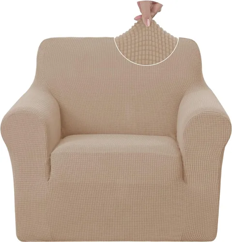 Miniatura 39 de U-NICE HOME Funda elástica para sofá, lavable, protector de muebles para sofá de 3 cojines, apta para mascotas (sofá, gris)
