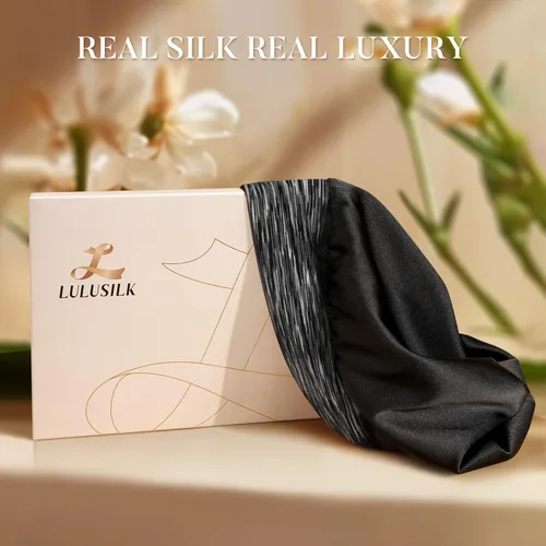 Miniatura 7 de LULUSILK Gorro de Dormir con Forro de Seda de Morera, Se Acabó el Cabello Encrespado y Enredado, Envoltorio de Cabello de Seda que se Mantiene