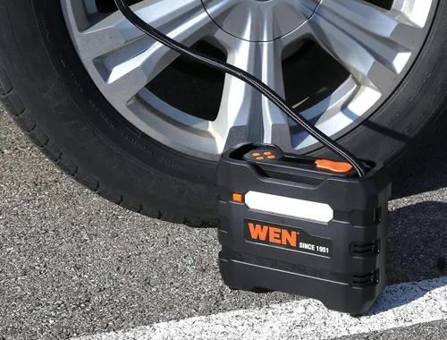 Miniatura 2 de Wen Compresor de aire portátil para inflador de neumáticos, 12 V, 90 PSI con estuche de transporte (AA2225)