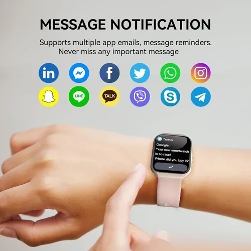 Miniatura 3 de Reloj inteligente, relojes inteligentes HD de 1.96 pulgadas para hombres y mujeres, (responder/hacer llamadas), reloj de fitness impermeable IP68
