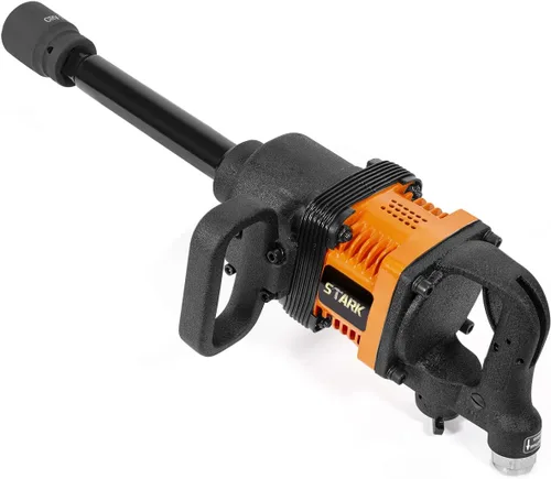 Miniatura 2 de Stark USA Pistola de impacto neumática resistente de 1 pulgada para camión neumático de vástago largo (enchufe de 1.496 in y 1.614 in) Pistola