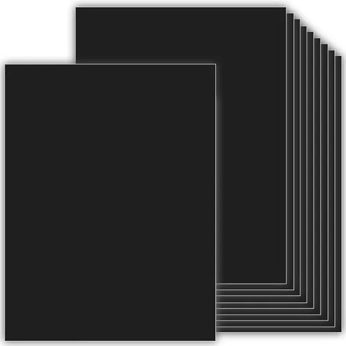 Cartulina negra de peso pesado, papel grueso, 100 hojas (cubierta de 110 lb = texto de 200 lb = 300 GSM) 8.5 x 11 pulgadas para artes y