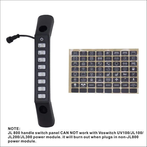 Miniatura 3 de Voswitch JL800 Panel de interruptores de agarre para Jeep Wrangler JL 2018-2023 y Gladiator 2020-2023