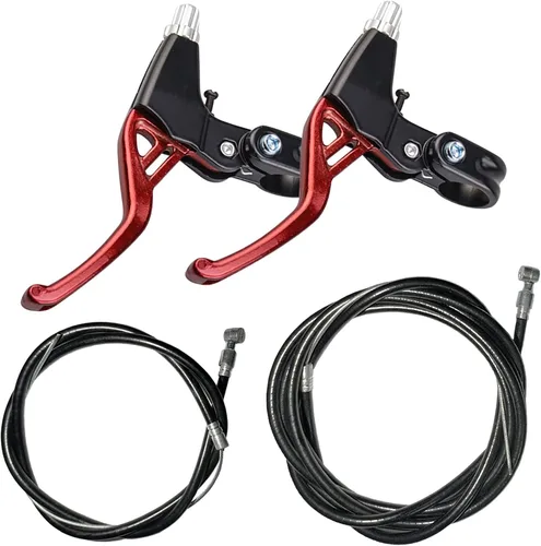 Miniatura 5 de Lomodo 4 accesorios de freno de bicicleta que incluyen 2 manillares V-Brake de aleación de aluminio (0.9 in de diámetro) y 2 cables de freno