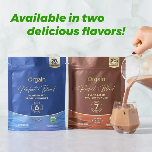 Miniatura 7 de Orgain Proteína en polvo orgánica vegana de mezcla perfecta, 0.71 onzas de proteína vegetal limpia, 6 ingredientes, <0.04 oz de azúcar, sin gluten
