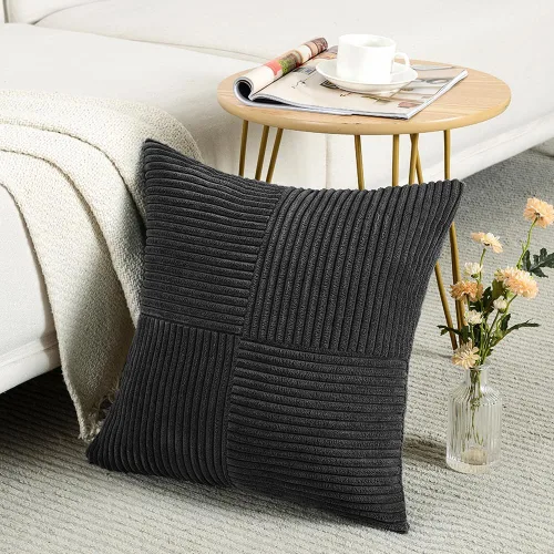 Miniatura 118 de Fancy Homi Juego de 1 funda de cojín cuadrada de color rosa rubor de 14 x 14 pulgadas para sala de estar, dormitorio, sofá cama, sofá, cama, funda