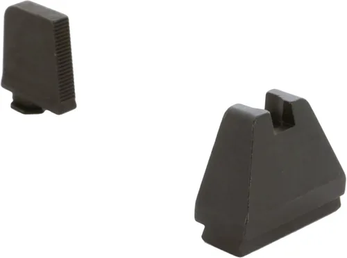 AMERIGLO Optic - Juego de mira compatible para Glock, 9XL, dentado negro alto, 0.500 pulgadas, delantero, negro plano, trasero de .600 pulgadas