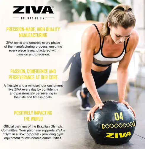 Miniatura 7 de ZIVA Pelota de pared suave – Pelota de ejercicio con peso altamente duradera para entrenamiento de fuerza y acondicionamiento, varios