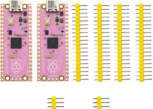 Miniatura 9 de 2 piezas de placa microcontrolador Raspberry Pi Pico con interfaces digitales flexibles Basado en chip RP2040 Procesador ARM Cortex M0+ de doble