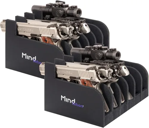 Miniatura 8 de Mind and Action - Soporte de pistola de espuma para accesorios de gabinete de pistola seguros para armas, solución de almacenamiento de armas 6