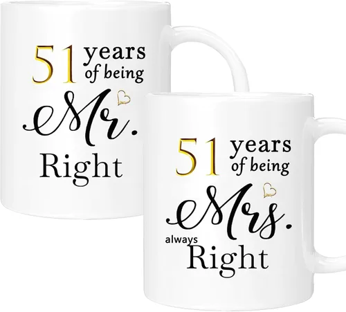 Miniatura 11 de Juego de 2 Tazas de Café del 11º Aniversario, Regalos de Boda del 11º Año Decoraciones de Aniversario para Parejas Padres Hombres Mujeres Marido