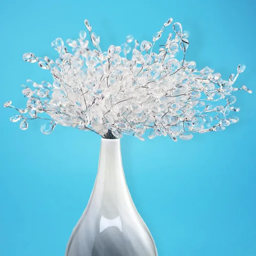 Miniatura 4 de Ramo artificial de 50 tallos para manualidades, cuentas acrílicas, ramas de flores, aerosoles para bodas, manualidades