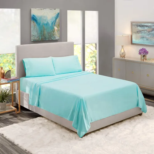 Solo sábana encimera – 1 sábana encimera lisa al tacto de calidad de hotel, 100% algodón, ajuste perfecto para camas individuales de gran tamaño y