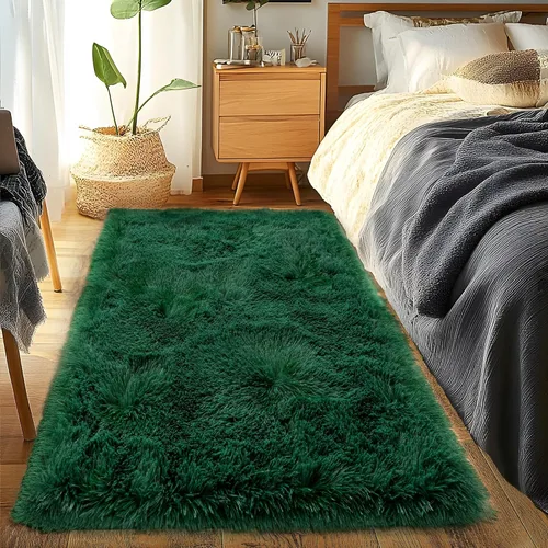 Miniatura 3 de Alfombras de Pasillo para Dormitorio 2x6 pies Alfombras de Pasillo para Pasillos Antideslizantes Suaves de Pelo Largo Alfombra de Cabecera, Alfombra