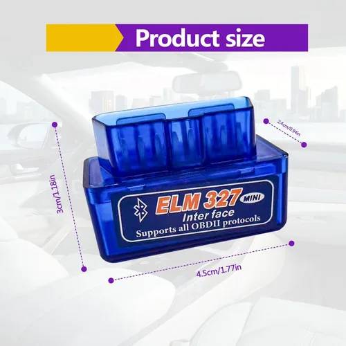 Miniatura 2 de Mini ELM327 OBDII Escáner de diagnóstico automotriz para coche, herramienta profesional de detección de fallas Bluetooth para coche y lector