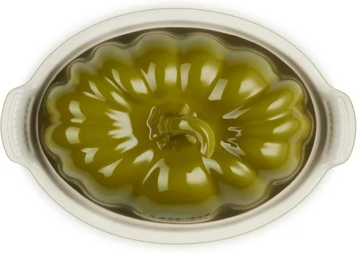 Miniatura 2 de Le Creuset - Mantequillera de cerámica para calabaza, 21,1 cm, Oliva