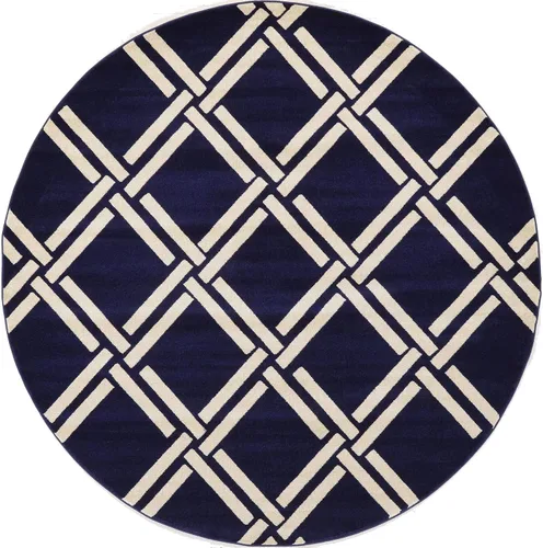 Miniatura 126 de Unique Loom Trellis Collection - Alfombra geométrica moderna azul marino (9 pies x 12 pies)