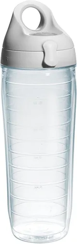 Miniatura 48 de Taza de viaje Tervis de doble pared transparente y colorida con tapa fabricada en Estados Unidos mantiene las bebidas frías y calientes, 24 onzas