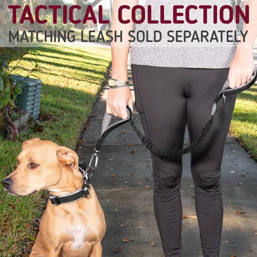 Miniatura 6 de Leash Boss Collar táctico para perro – Collar de perro con asa resistente ajustable militar K9 collar con hebilla de liberación rápida y asa
