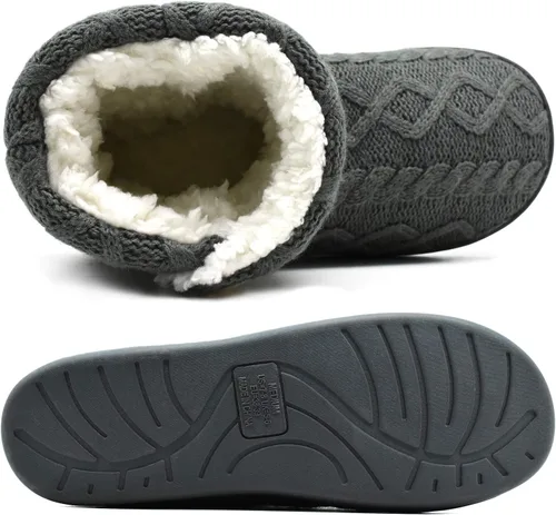 Miniatura 3 de ONCAI Pantuflas de punto cómodas para mujer, zapatos de invierno cálidos para interiores y exteriores