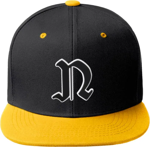 Miniatura 1387 de Daxton Gorra clásica con visera de billete plano con letras del alfabeto inglés antiguo de la A a la Z