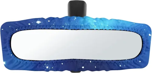Miniatura 39 de Funda para espejo retrovisor de automóvil con estampado de vaca negro, protector de espejo retrovisor automático elástico